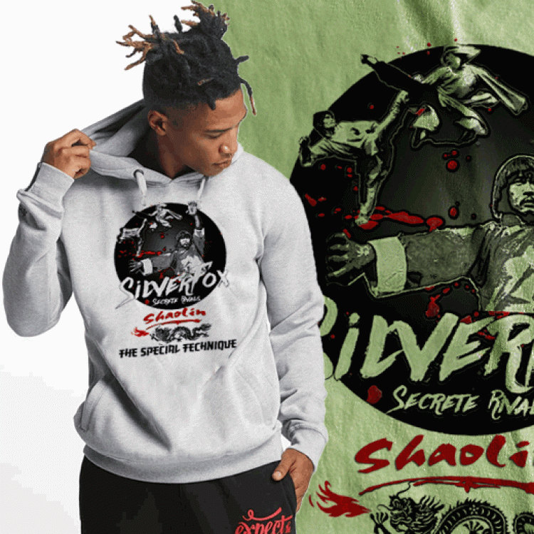 kung fu movie tshirt Silver Fox Deadly Fist retro Martial Arts tee